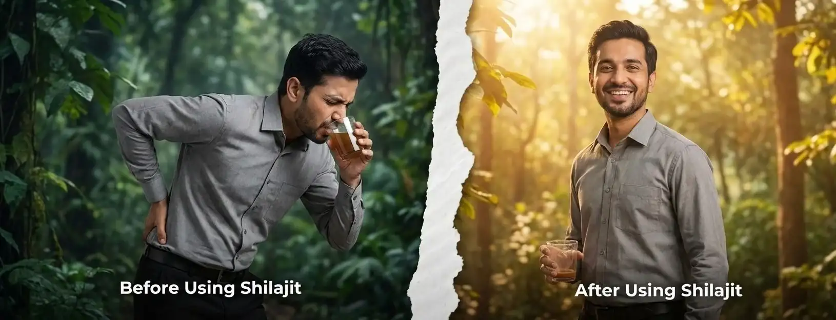 Before and After Using Shilajit